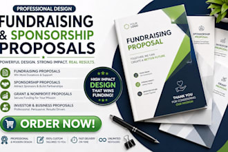 design a professional fundraising and sponsorship proposal that wins funding