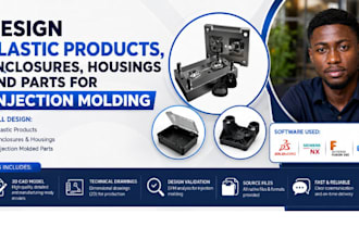 design plastic products, enclosures, housings and parts for injection molding