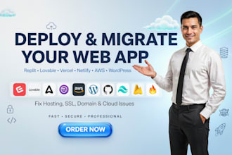 deploy migrate vercel to netlify, hipaa replit to aws cloud lovable to wordpress