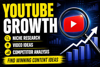 research youtube niche, video ideas and competitor analysis