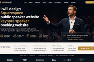 design squarespace public speaker website coaches website keynote speaker site