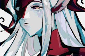 draw anime character illustration
