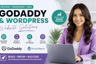 design godaddy website godaddy redesign, godaddy SEO godaddy builder, wordpress