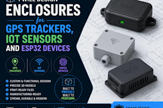design enclosures for gps trackers, iot sensors and esp32 devices