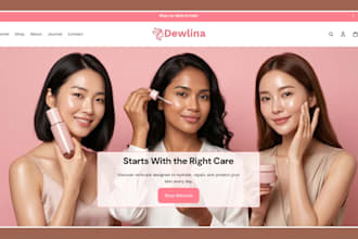 build skincare shopify store cosmetics beauty store beauty skincare website