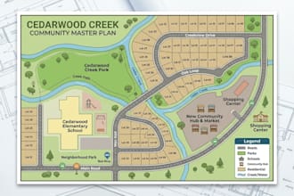 create real estate neighborhood map property map location map, project, site map