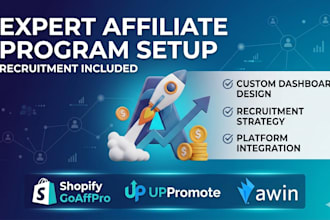setup affiliate program on shopify goaffpro uppromote awin affiliate recuitment