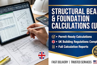 calculate beam and foundation sizes for UK structural building work