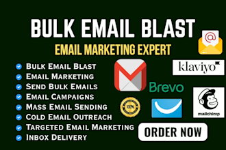send targeted bulk emails, email blast and mass email campaign