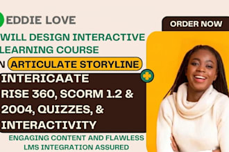 design interactive elearning course on articulate storyline, rise 360, scorm
