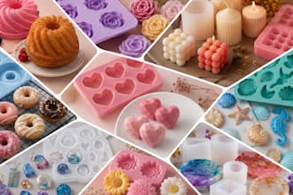 design perfect silicone molds for baking, soap, candles and resin products