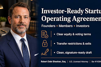 draft an investor ready startup operating agreement for founders