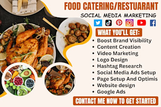 be your restaurant, cafe and food catering social media marketing manager