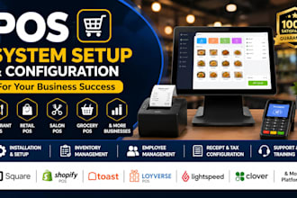 set up and customize pos system for restaurants retail and salons