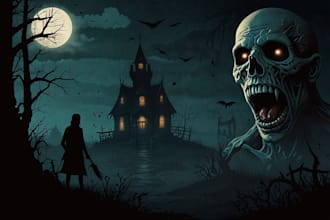 draw a horror illustration