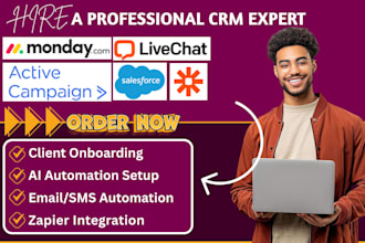 setup salesforce monday crm sales tracking activecampaign live chat integration