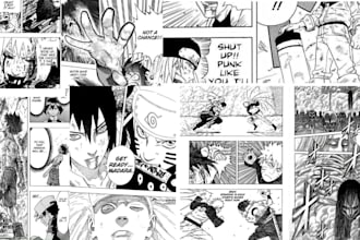 do anime manga illustration, manga page, manga panel manga comic as comic artist