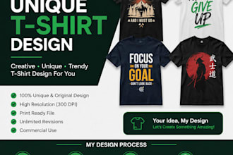make vintage typography and custom t shirt designs