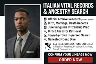 locate official italian vital records from archives for citizenship