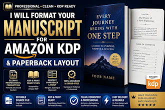 format your manuscript for amazon kdp and paperback layout