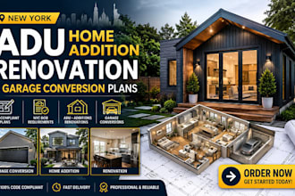 design new york adu home addition renovation and garage conversion plans