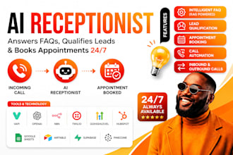 build ai receptionist that answers faqs, qualify leads, and book appointments