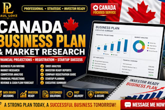 create canada business plan market research, financial projections, registration