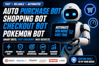 develop walmart driver bot, walmart spark bot and order grabber automation