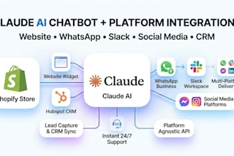 create a claude ai chatbot for your website whatsapp slack crm social media