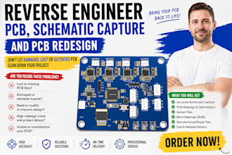 reverse engineer pcb, schematic capture, and pcb redesign