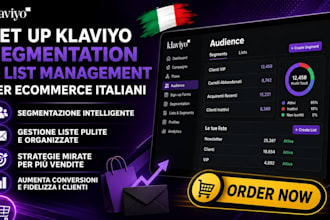 set up klaviyo segmentation and list management for italian ecommerce