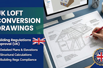 create UK loft conversion drawings for building regulations approval