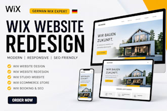 redesign wix website, german wix website, wix online store and wix SEO