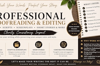 proofread your script, manuscript, or short story
