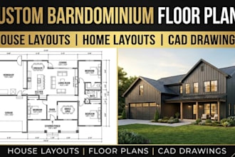 design custom barndominium and pole barn house floor plans