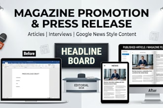 promote your magazine with press releases, articles and google news publishing