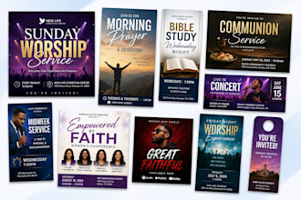 design church conference flyers event programs, music promotion flyer