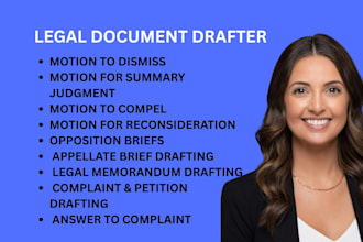 draft your motion to dismiss motion to compel or response brief