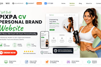 pixpa CV b2b personal brand professional service life fitness diet coach website