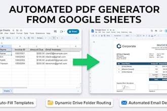 generate custom pdf invoices and contracts from google sheets
