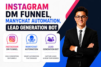 create instagram dm funnel, manychat automation
