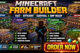build custom minecraft farms iron xp mob and creeper farms