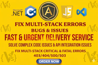 fix errors in your angular or asp dot net project
