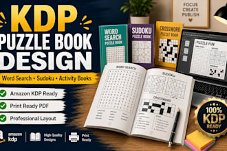 design kdp puzzle books, word search and activity books