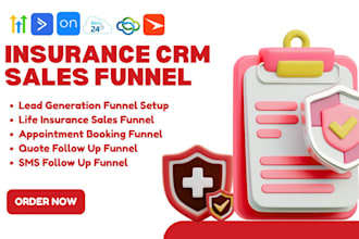 insurance CRM sales funnels ghl bitrix24 vtiger activecampaign ontraport creatio