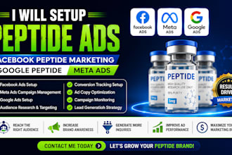 setup peptide ads approve facebook peptide marketing google peptide meta ads