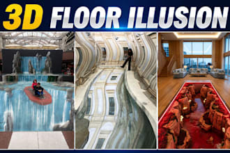 create 3d pavement art, custom floor illusion, wall murals, optical outdoor art