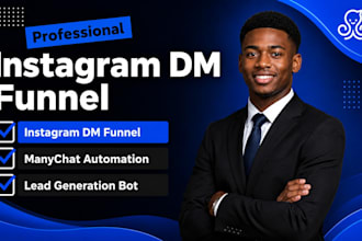 create instagram dm funnel, manychat automation, integration
