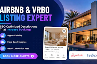 write high ranking airbnb listing descriptions and vrbo SEO