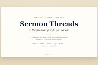provide a 250 word sermon starter in the preaching style you choose